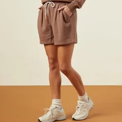 MONROW 90's Classic Sweat Short DUSTYCOCOA Hot